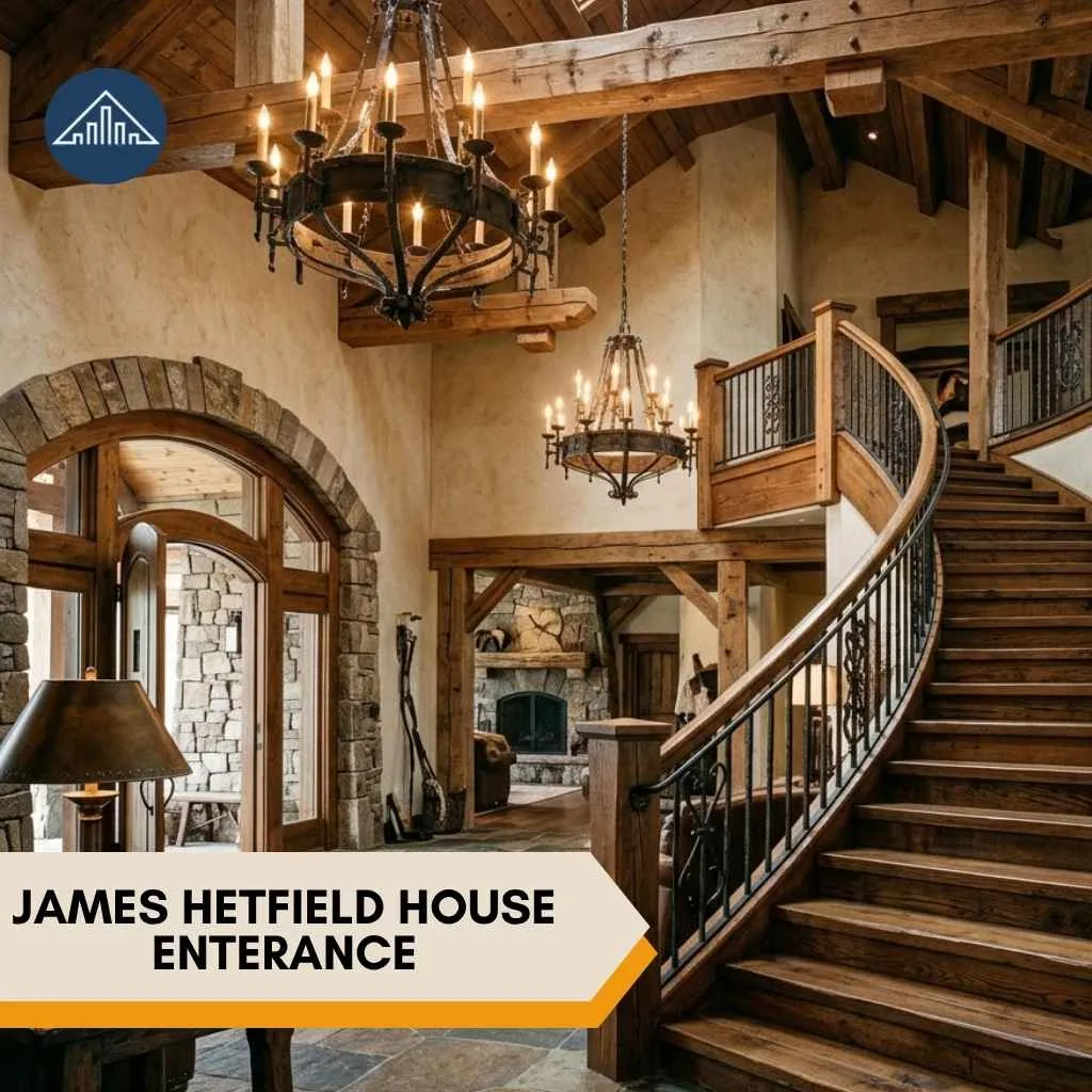 James Hetfield House: Inside His $27.5 Million Vail, Colorado Mansion 3 James Hetfield House enterance