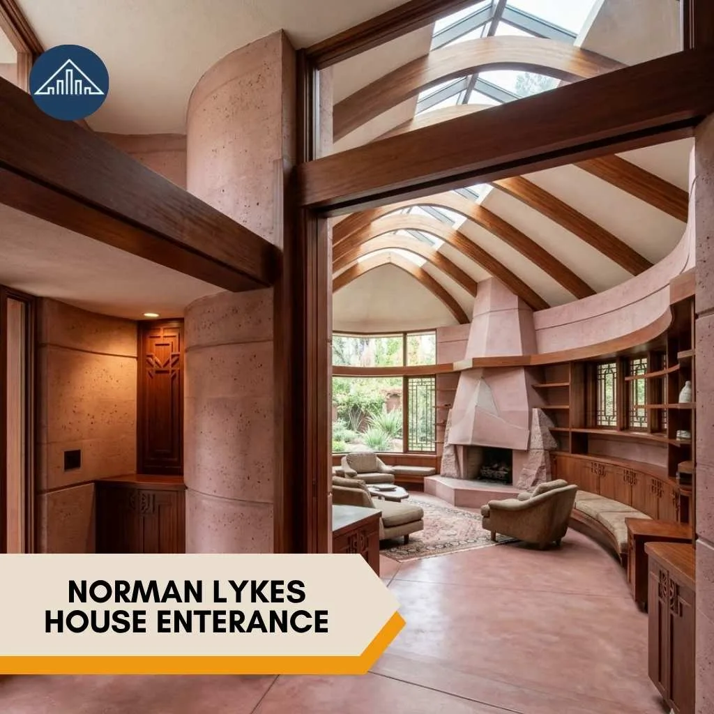 Norman Lykes House: Frank Lloyd Wright's $8.9 Million Phoenix, Arizona Mansion 3 Norman Lykes House enterance