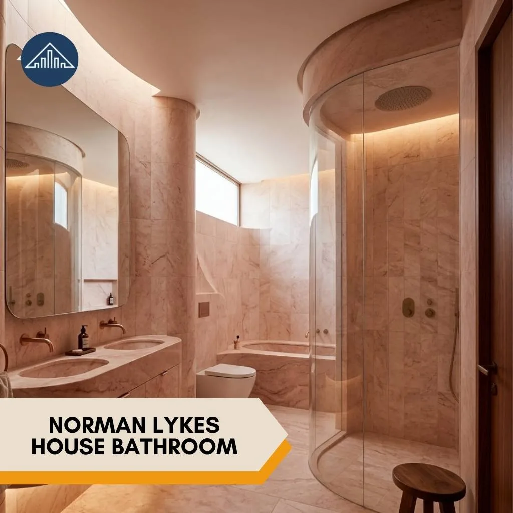 Norman Lykes House: Frank Lloyd Wright's $8.9 Million Phoenix, Arizona Mansion 5 Norman Lykes House bathroom