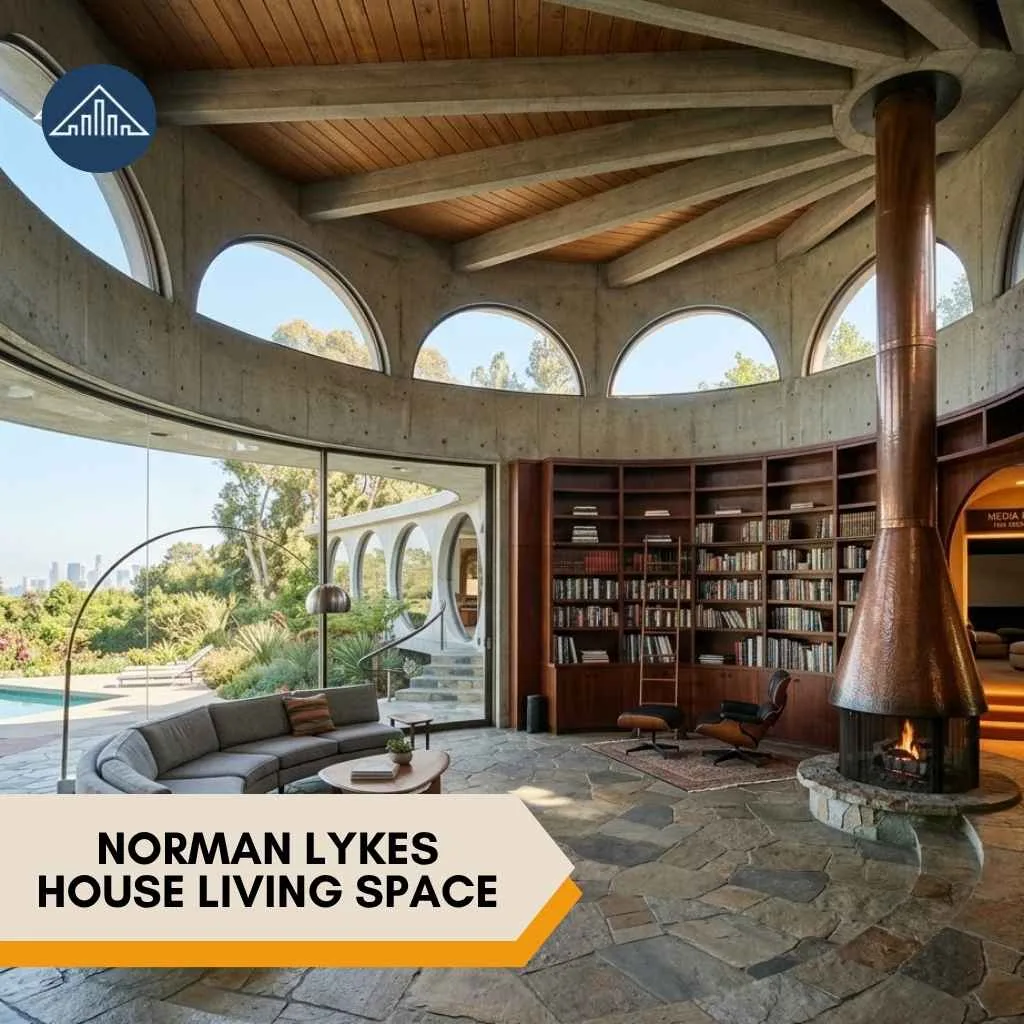 Norman Lykes House: Frank Lloyd Wright's $8.9 Million Phoenix, Arizona Mansion 6 Norman Lykes House living spasce