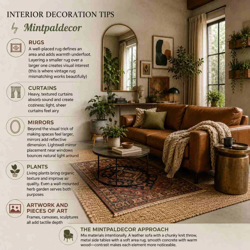 Interior Decoration Tips Mintpaldecor: Create a Home That Works for You 7 Interior Decoration Tips Mintpaldecor Layer Texture and Materials