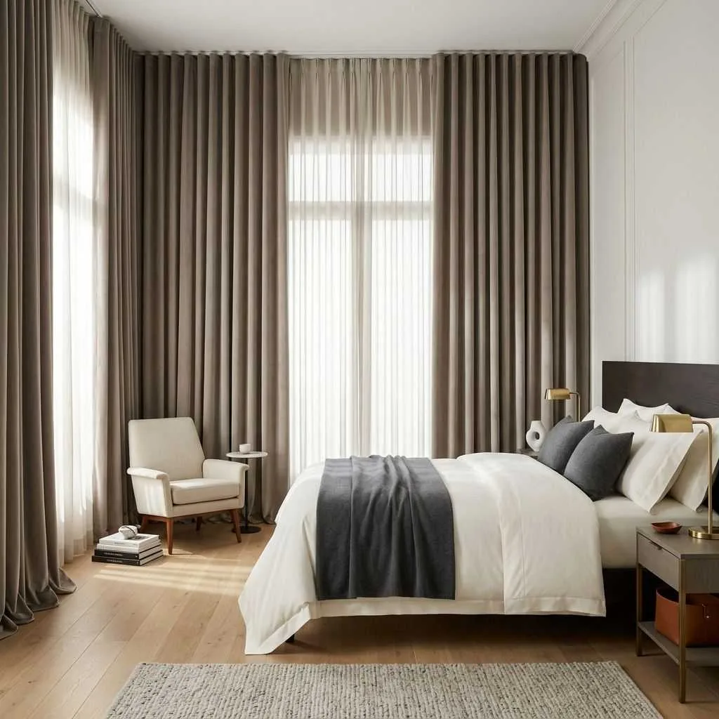 Incorporate Floor-to-Ceiling Curtains