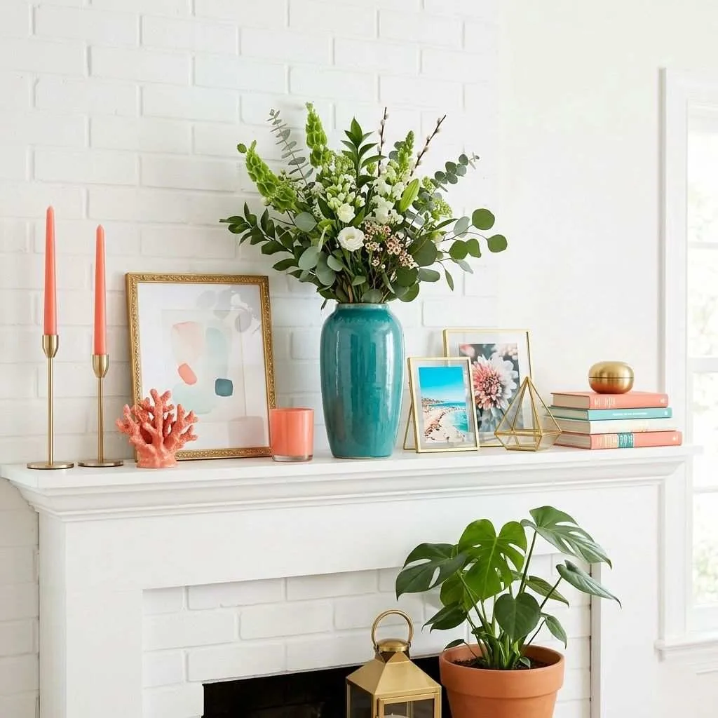 Use a Summer Color Palette of Coral, Teal, and Gold