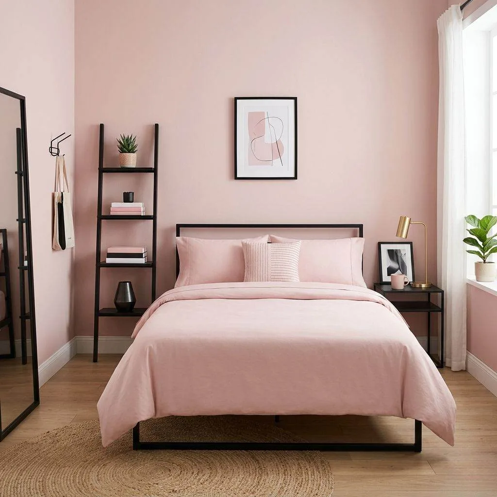 15 Pink Small Bedroom Ideas for Cozy Stylish Spaces 7 Millennial Pink Minimalist Bedroom
