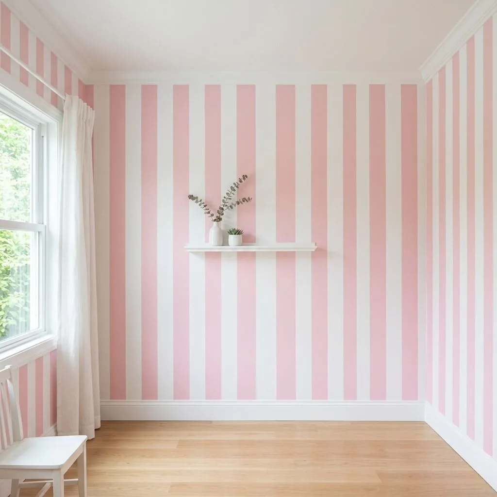15 Pink Small Bedroom Ideas for Cozy Stylish Spaces 4 Pink and White Striped Walls