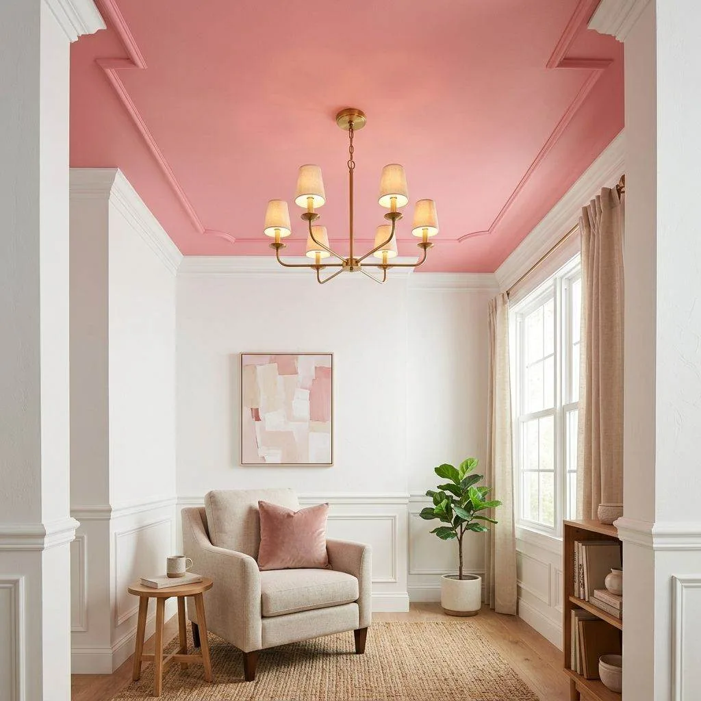 15 Pink Small Bedroom Ideas for Cozy Stylish Spaces 8 Pink Ceiling for Visual Interest