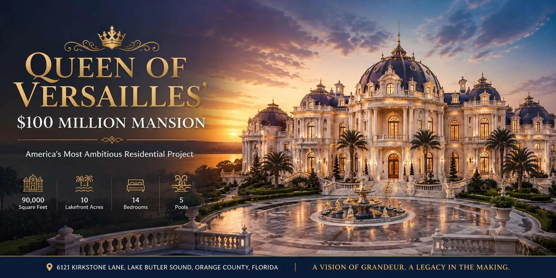 Queen of Versailles $100 Million Mansion: The Story Behind Most Ambitious Home Project 1 Queen of Versailles $100M Mansion