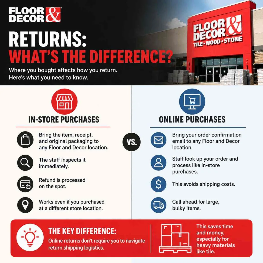 Floor and Decor Return Policy: A Practical Guide for Homeowners and Designers 3 Floor and Decor Return Policy Online vs. In-Store Returns: A Practical Difference
