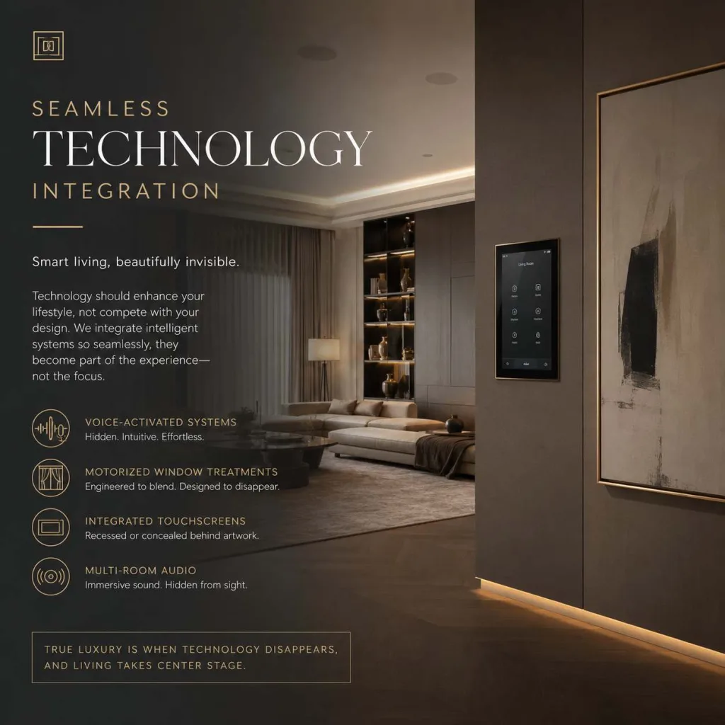Luxury Interior Design: Where Elegance Meets Purpose 10 luxury interior design Seamless Technology Integration