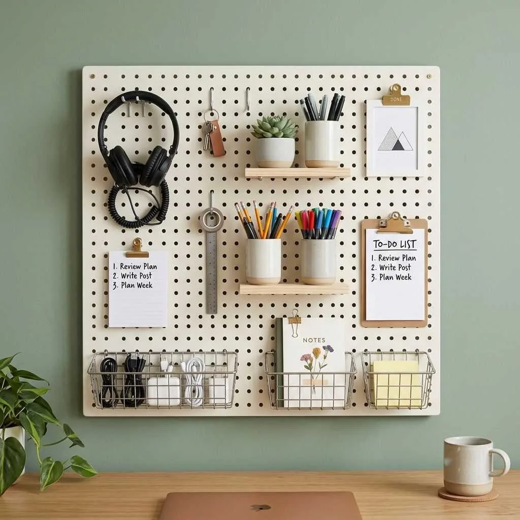 Invest in a Pegboard Organizer