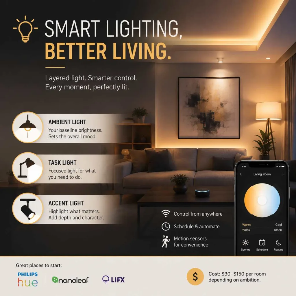 How to Set Up My Home Decoradtech Step 3: Smart Lighting—Where Decoradtech Delivers the Most Value