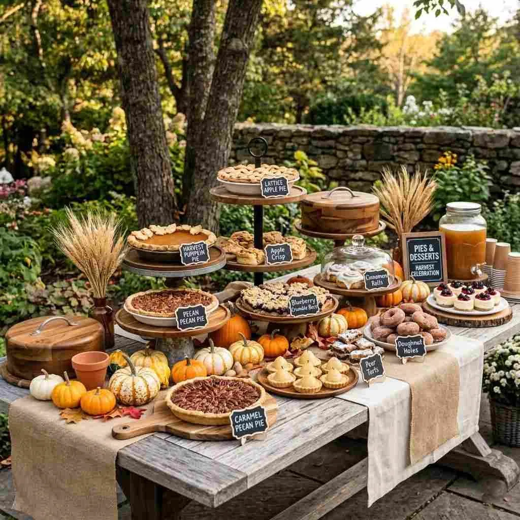 Outdoor Pie and Dessert Display