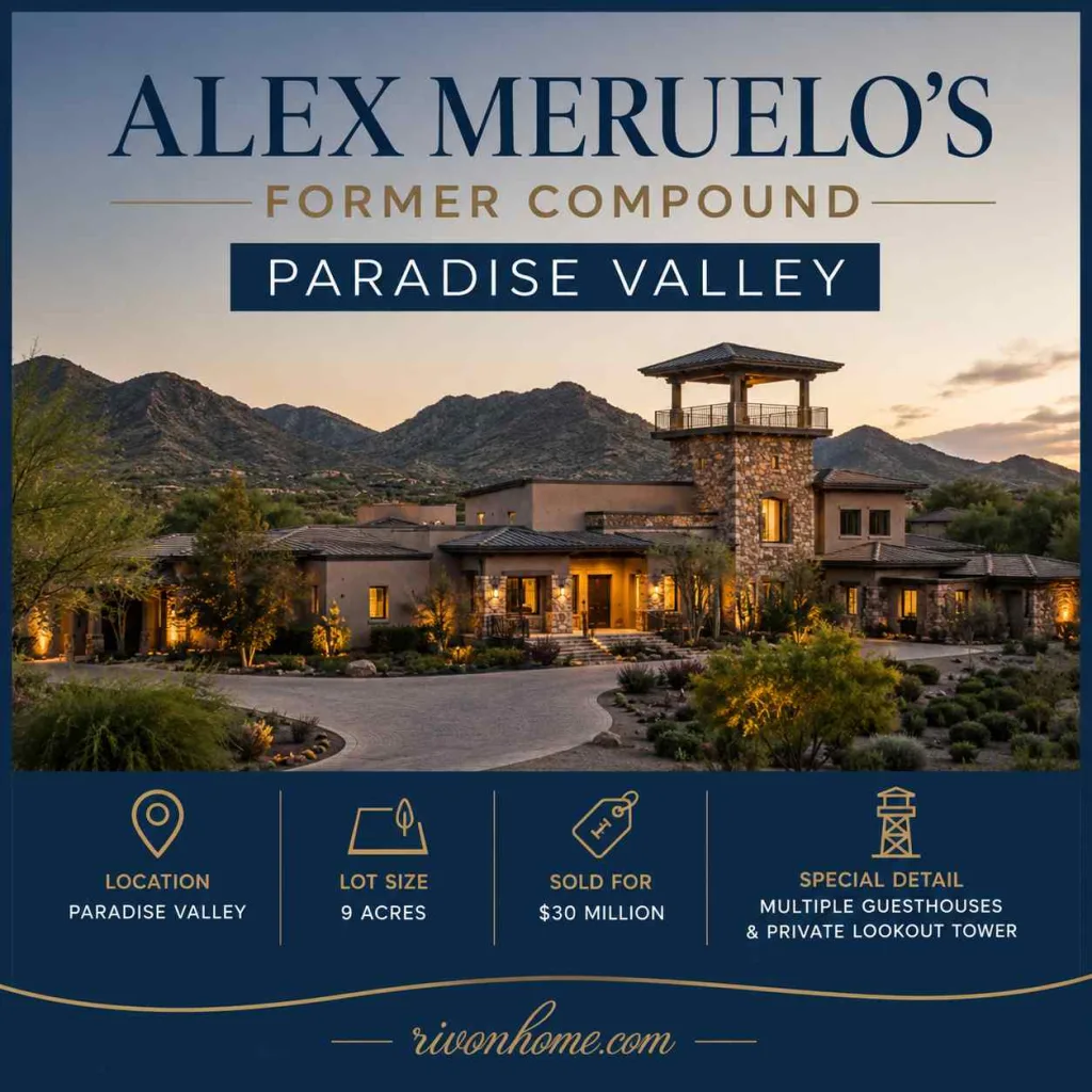 The Biggest House in Arizona: 8 Massive Mansions That Define Desert Luxury 6 7 Biggest House in Arizona Alex Meruelo's Former Compound — Paradise Valley