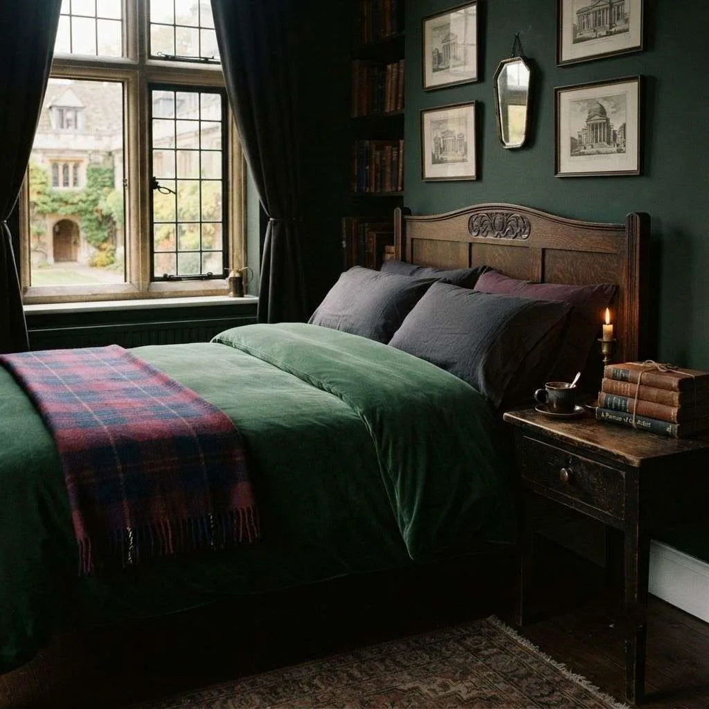 15 Aesthetic Dorm Bedding Ideas to Transform Your Small Space 5 Dark Academia Aesthetic
