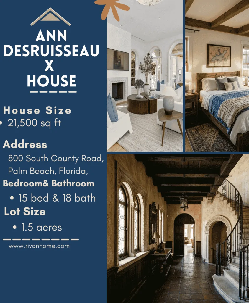 Ann DesRuisseaux House: Inside Her $157M Palm Beach Mansion 2 Ann DesRuisseaux House banner