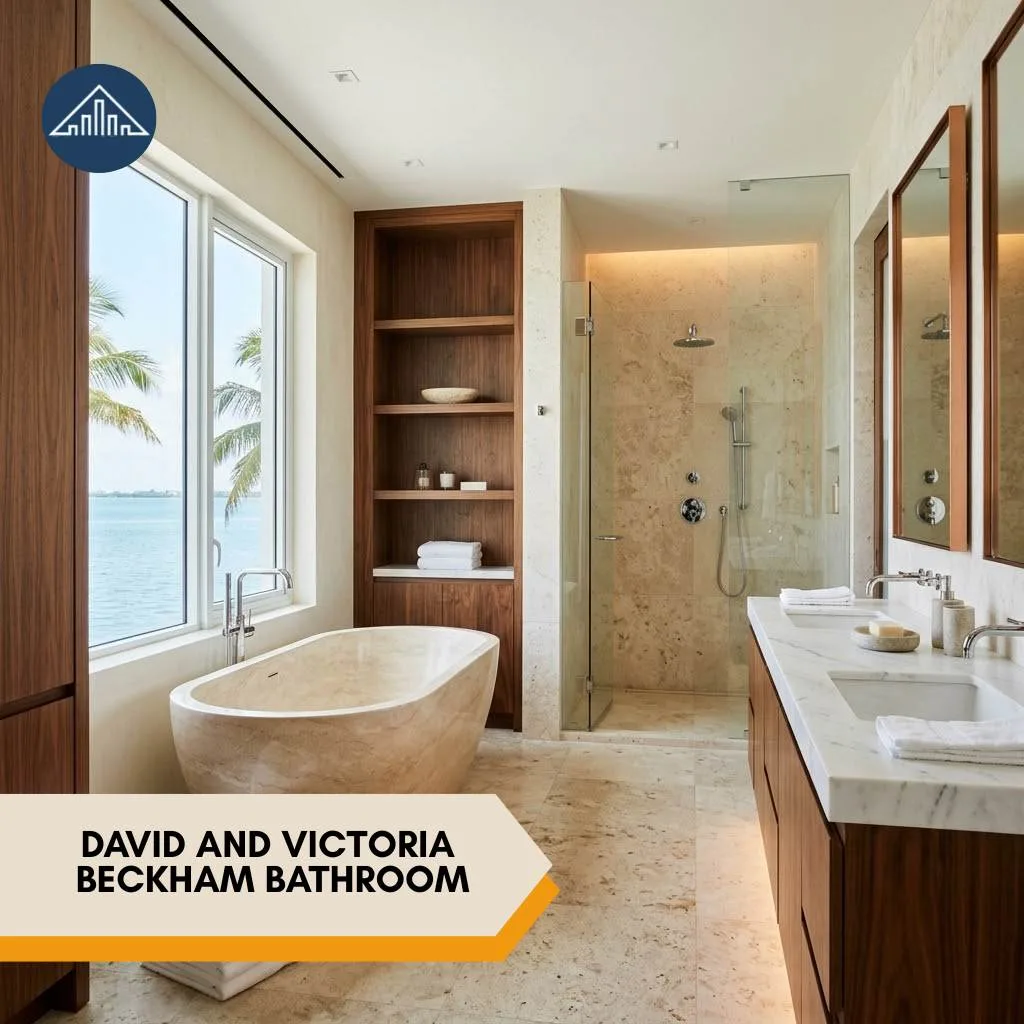 David and Victoria Beckham House bathroom