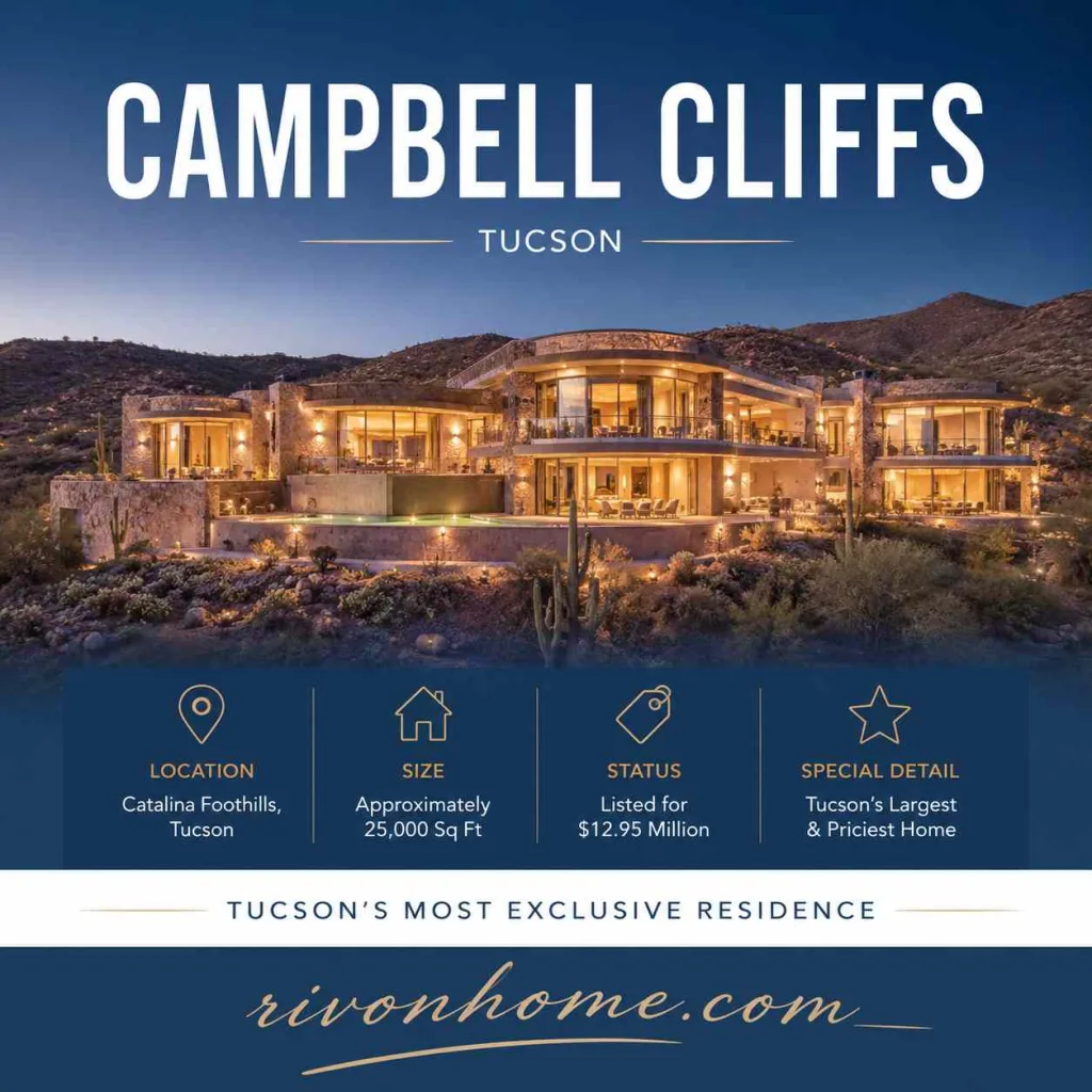 The Biggest House in Arizona: 8 Massive Mansions That Define Desert Luxury 5 7 Biggest House in Arizona Campbell Cliffs — Tucson