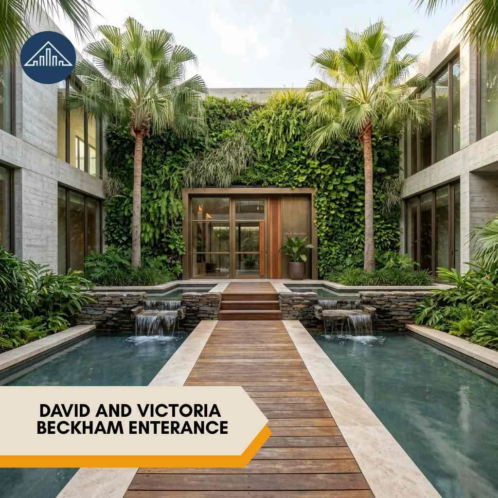 David and Victoria Beckham House enterance