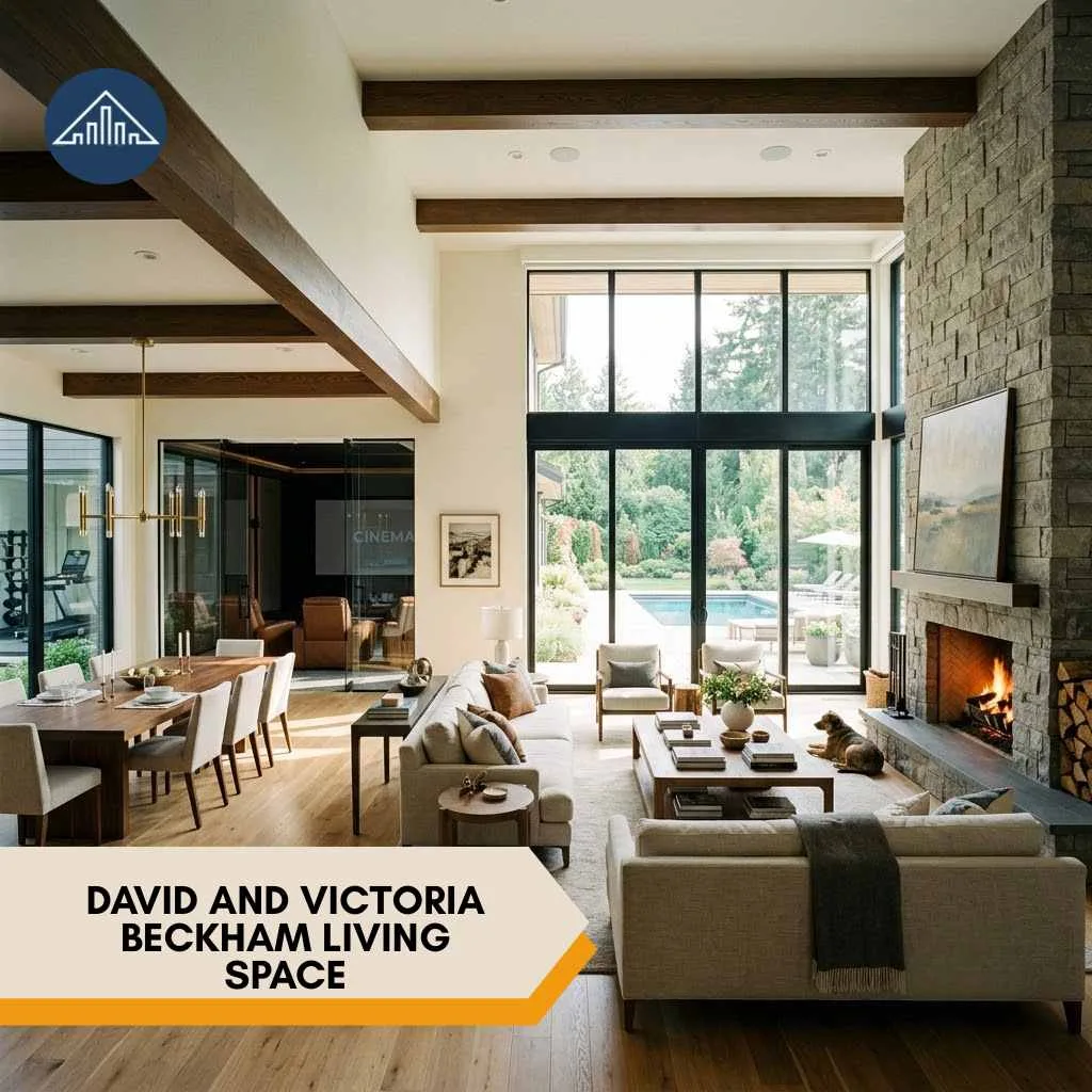 David and Victoria Beckham House living space
