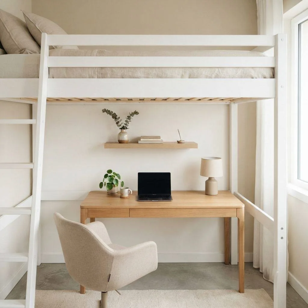 15 Lofted Dorm Bed Ideas to Maximize Your Space 4 The Minimalist Zen Zone