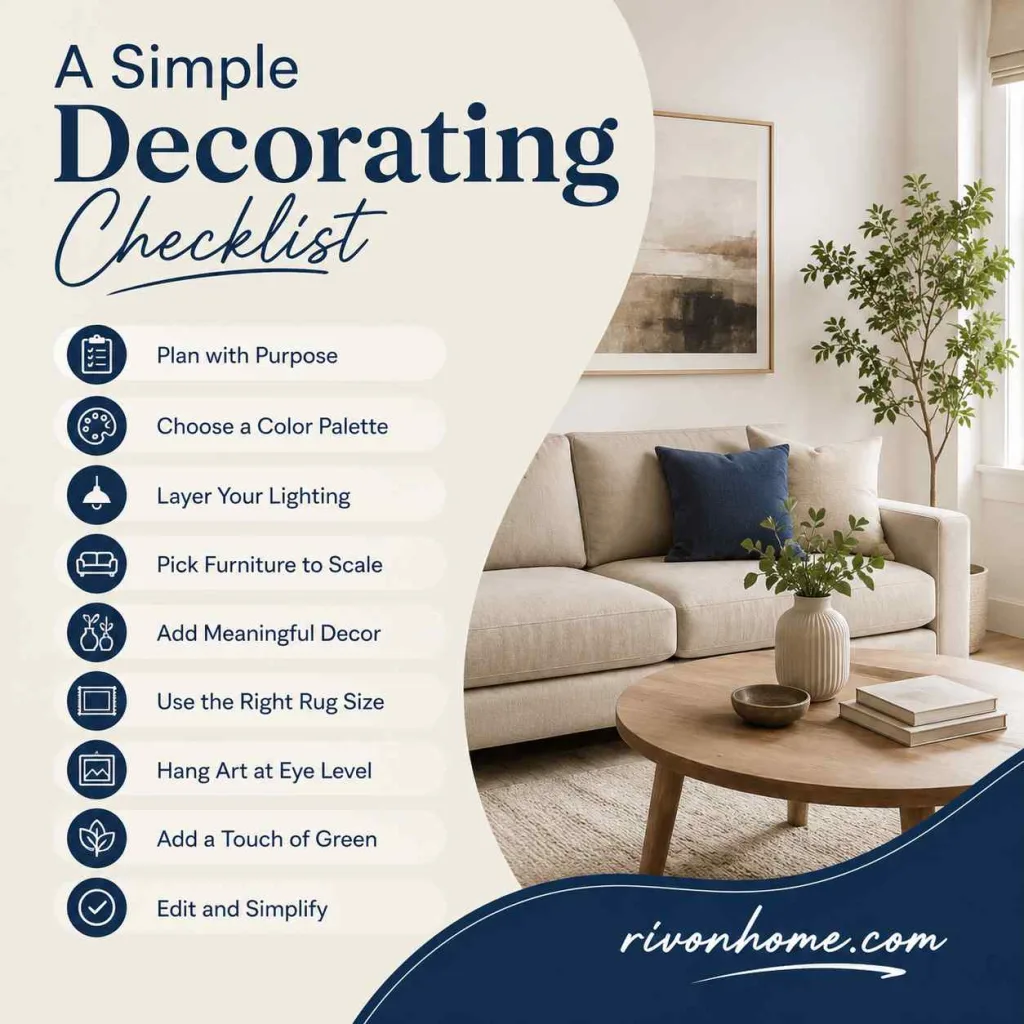 Interior Decoration Tips A Simple Decorating Checklist