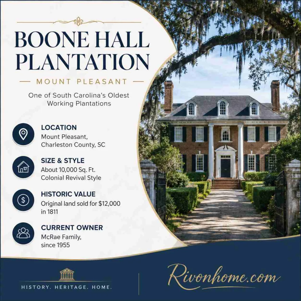The Largest House in South Carolina: 4 Biggest Mansions You Should Know 5 Largest House in South Carolina 4. Boone Hall Plantation — Mount Pleasant
