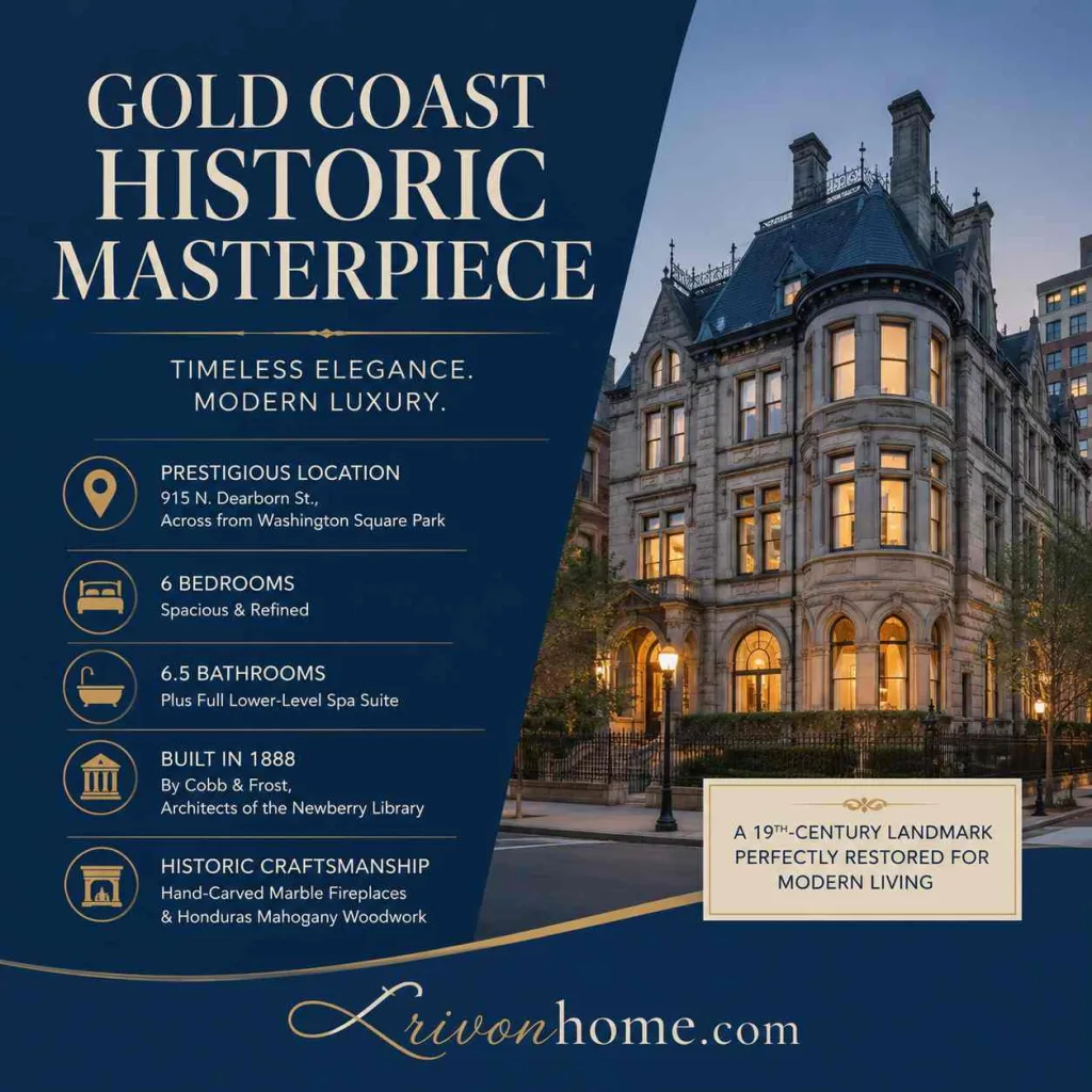 Most Expensive House in Chicago 3. The Thompson House, Gold Coast — Currently Listed