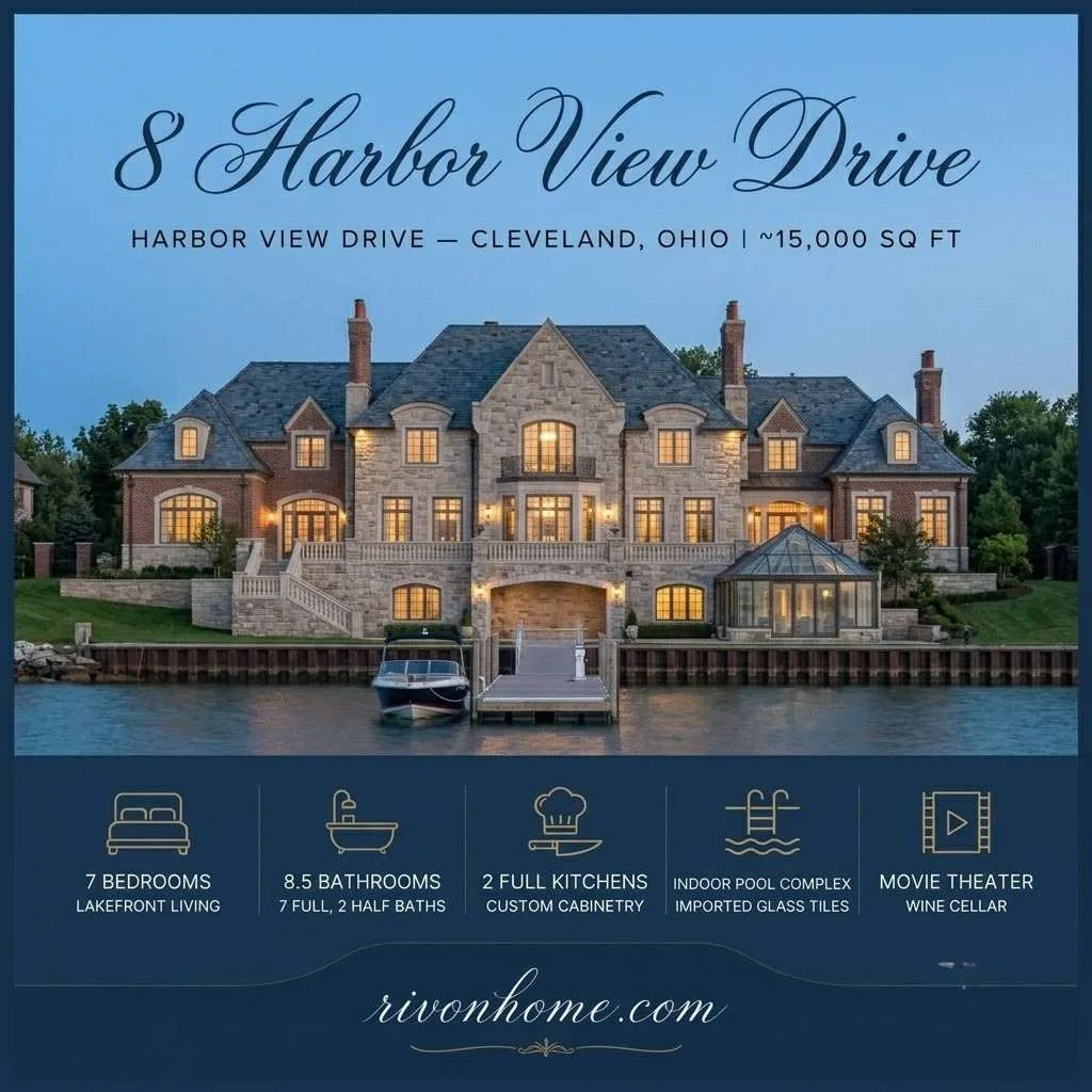 Biggest House in Ohio: 8 Grand Estates Worth Knowing 9 Biggest House in Ohio 8. Harbor View Drive — Cleveland, Ohio (about 15,000 sq ft)