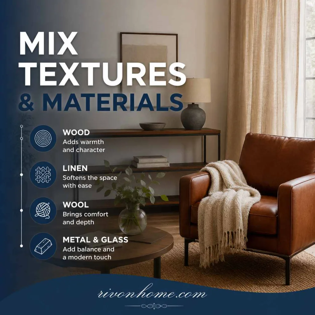 Interior Decoration Tips Mix Textures and Materials