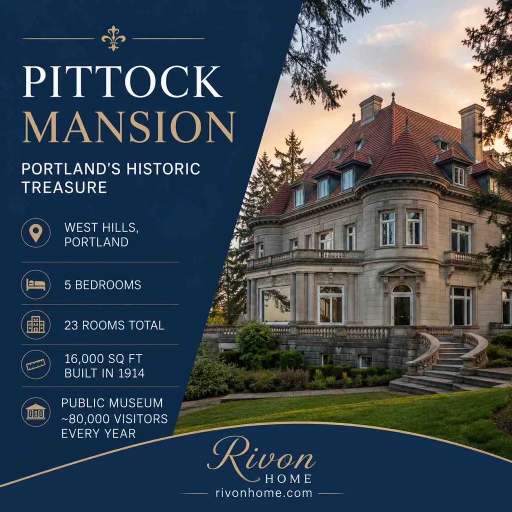 Largest House in Portland and Oregon: 6 Mansions That Define Big Living 5 Largest House in Portland and Oregon Pittock Mansion