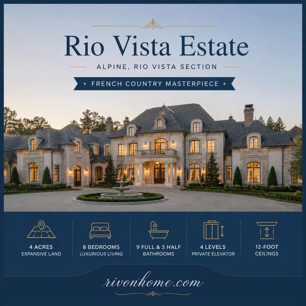  largest houses in New Jersey6. Rio Vista Estate — Alpine, Rio Vista Section (22,782 sq ft)