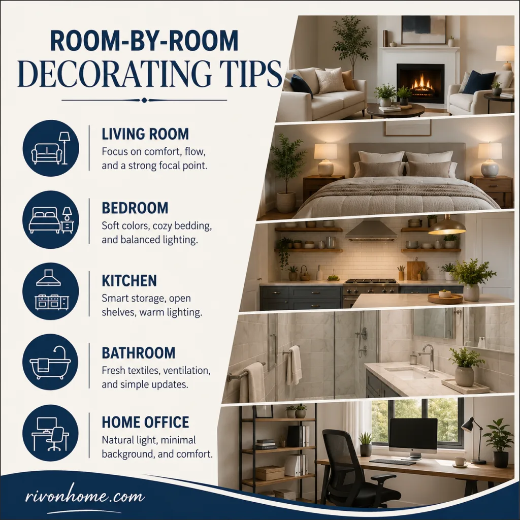 Interior Decoration Tips Room-by-Room Decorating Tips