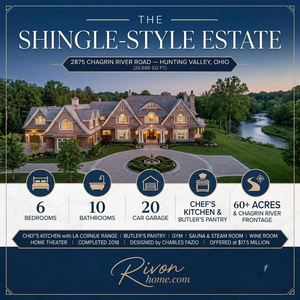 Biggest House in Ohio: 8 Grand Estates Worth Knowing 6 Biggest House in Ohio 5. 2875 Chagrin River Road — Hunting Valley, Ohio (20,686 sq ft)