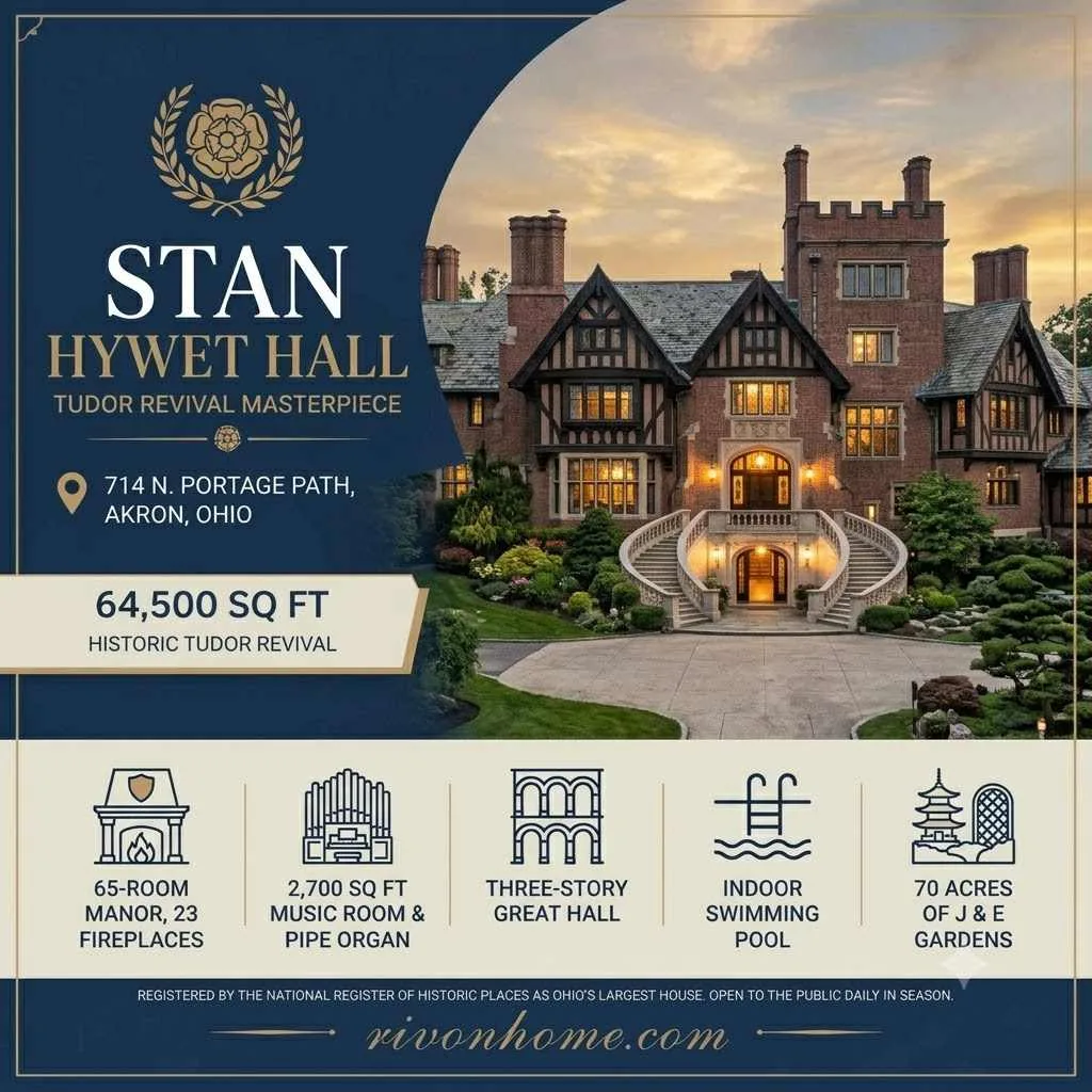 Biggest House in Ohio: 8 Grand Estates Worth Knowing 2 Biggest House in Ohio 1. Stan Hywet Hall — Akron, Ohio (Biggest House in Ohio)