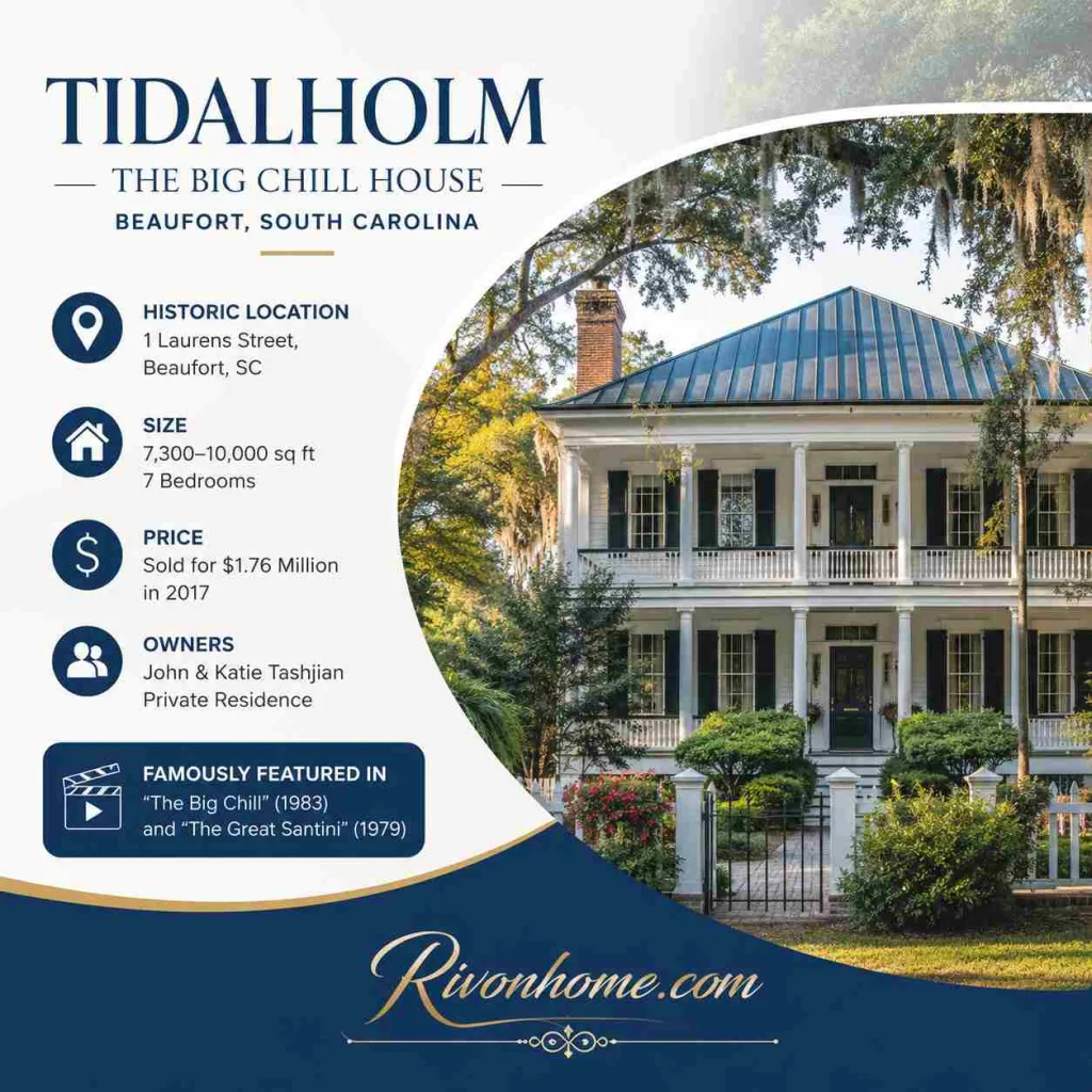 The Largest House in South Carolina: 4 Biggest Mansions You Should Know 4 Largest House in South Carolina 3. Tidalholm — The Big Chill House, Beaufort