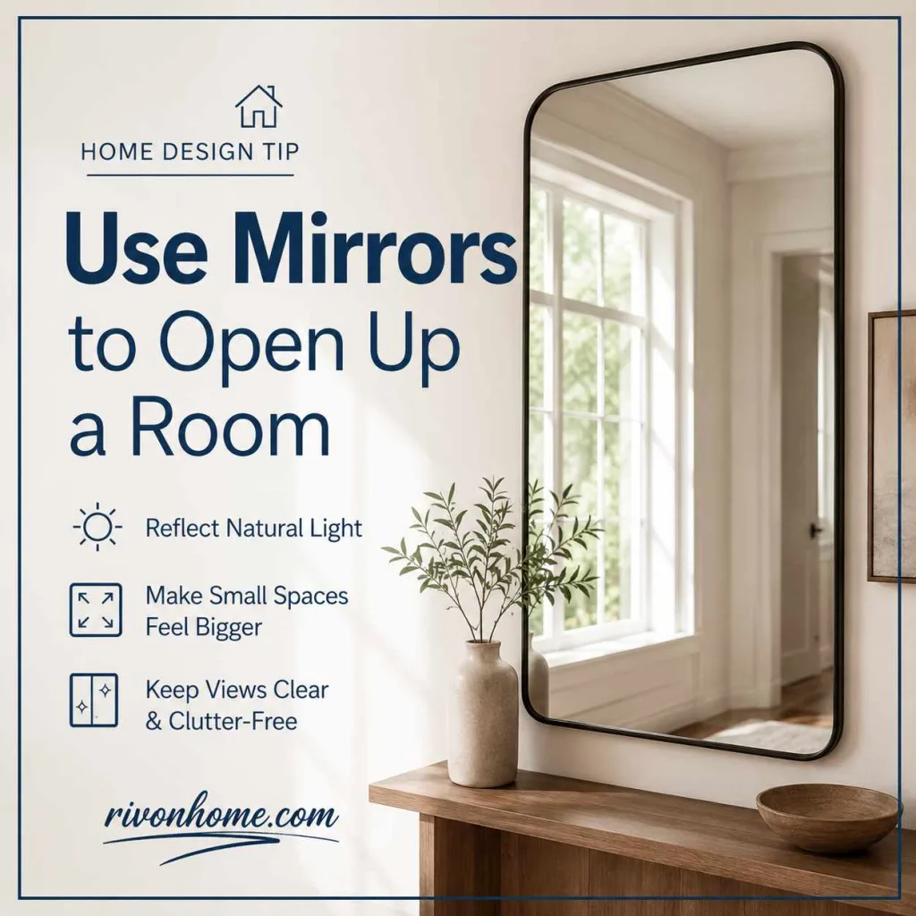 Interior Decoration Tips Use Mirrors to Open Up a Room