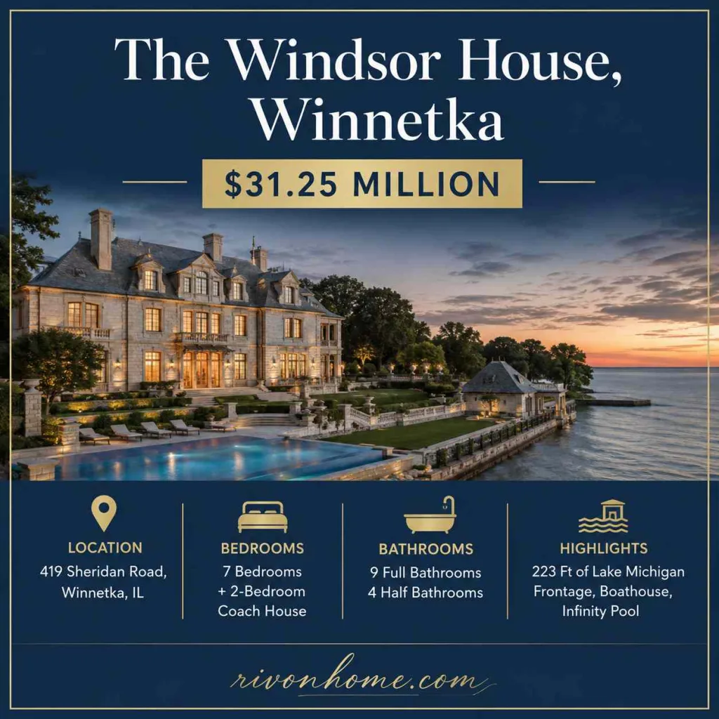 Most Expensive House in Chicago 1. The Windsor House, Winnetka — $31.25 Million