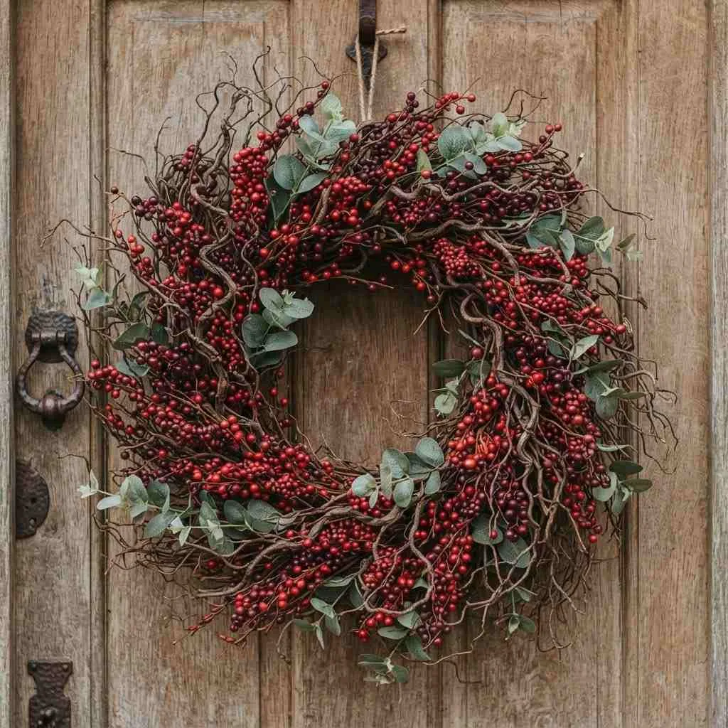 15 Fall Wreath Ideas to Welcome the Season in Style 5 Berries and Branches Wreath