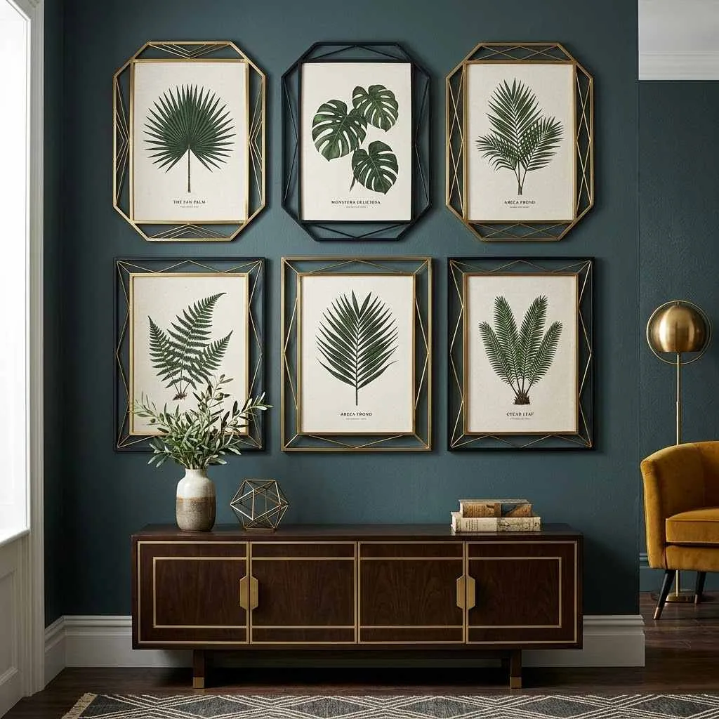 15. Botanical Prints with Geometric Framing