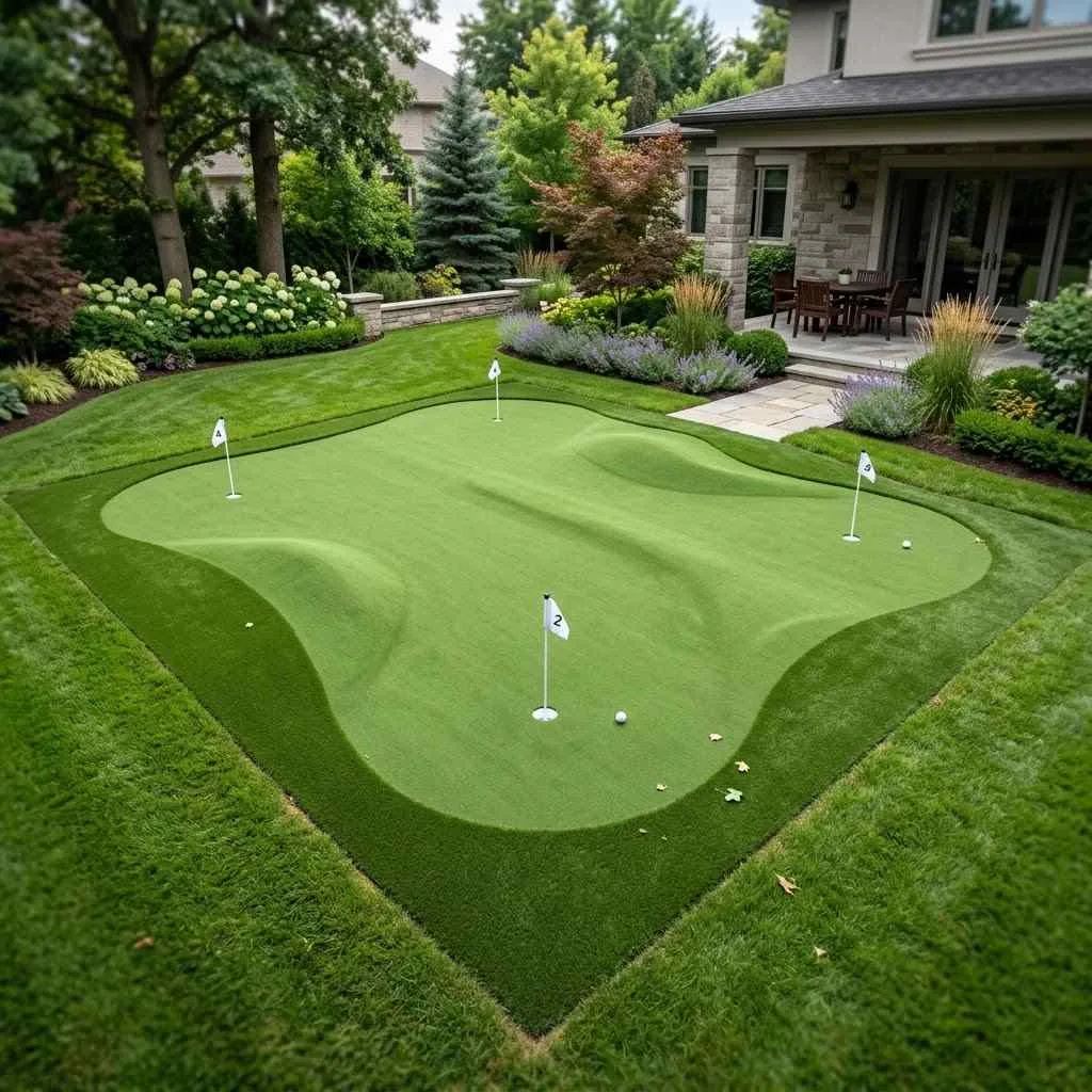 15 Luxury Backyard Design Ideas That'll Make Your Neighbors Jealous 11 Custom Putting Green