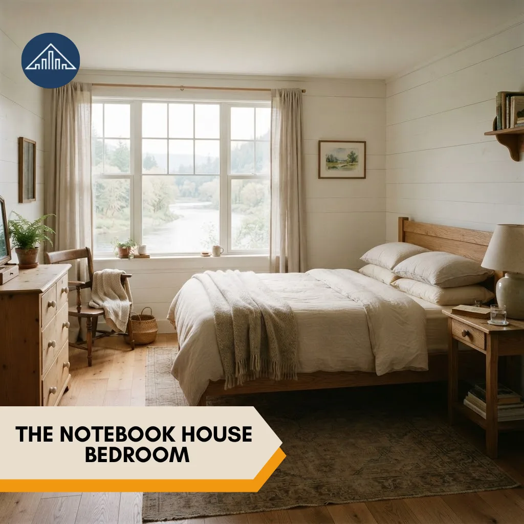 The Notebook House: Inside the Real-Life Home Behind Noah and Allie's Love Story 4 The Notebook House bedroom