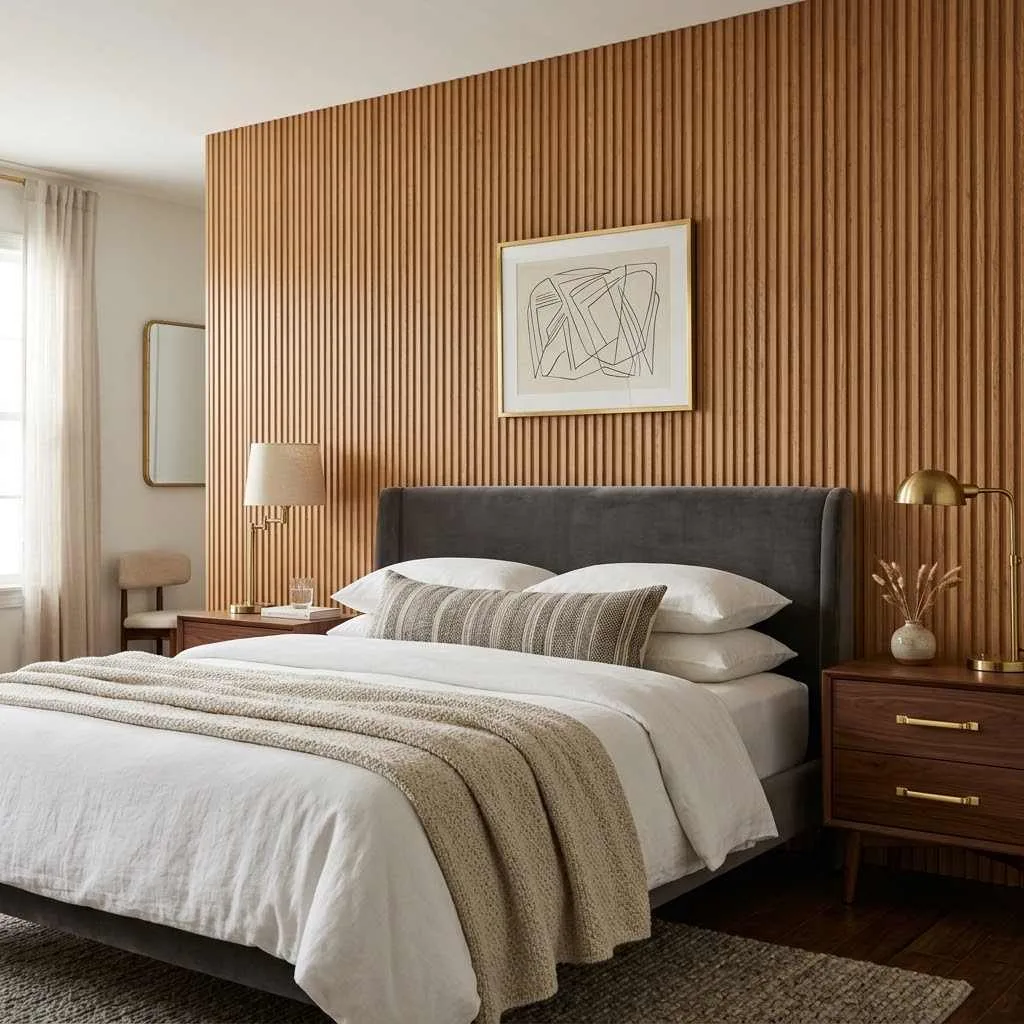 8. Fluted Wood Paneling