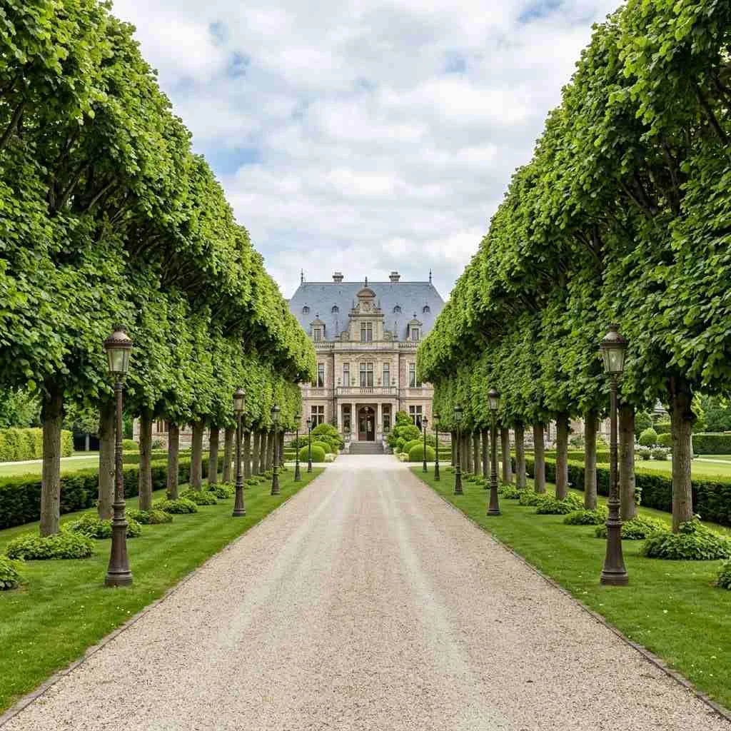 14 Luxury Garden Design Ideas That Will Transform Outdoor Space 8 7. Grand Entrance Allées