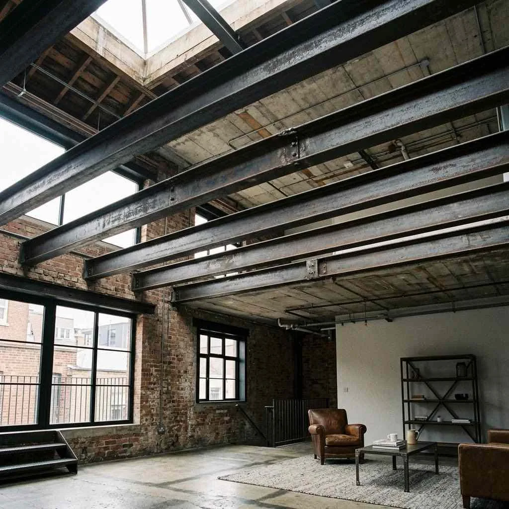 Industrial Exposed Beam Stripes