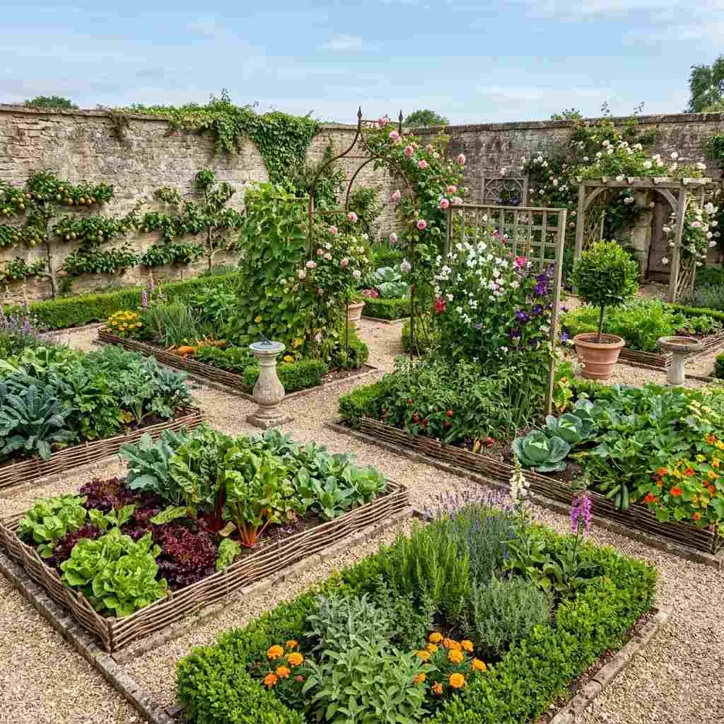 14 Luxury Garden Design Ideas That Will Transform Outdoor Space 9 8. Kitchen Gardens with Ornamental Flair