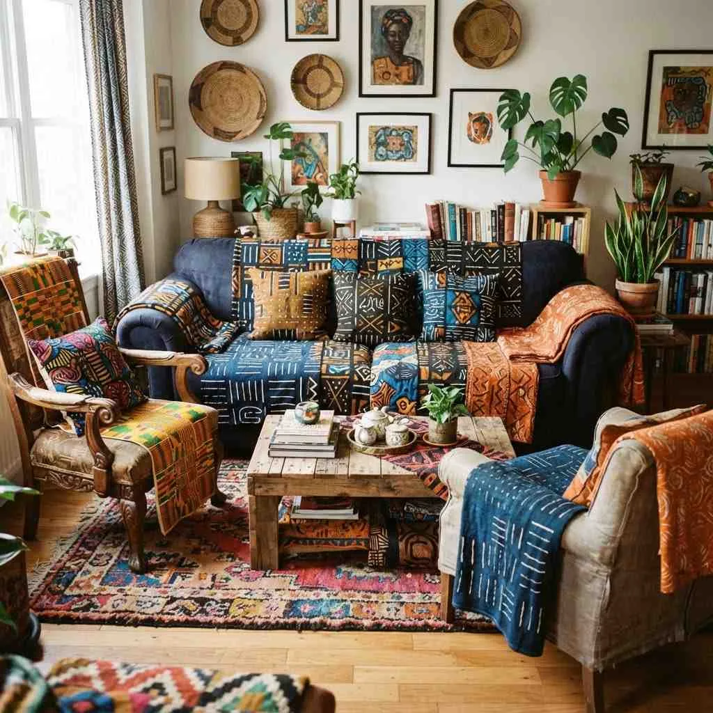 Layered Textile Throws on Every Seat