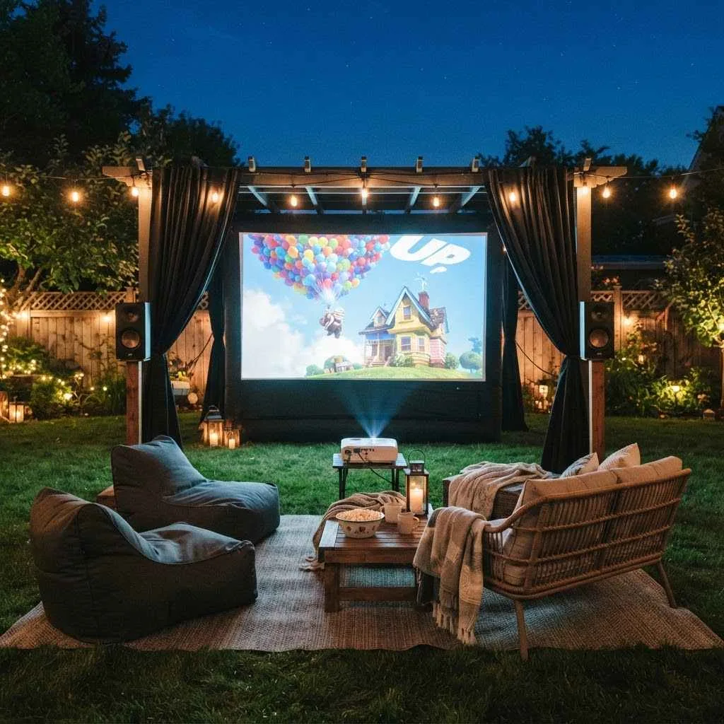 15 Luxury Backyard Design Ideas That'll Make Your Neighbors Jealous 7 Outdoor Home Theater