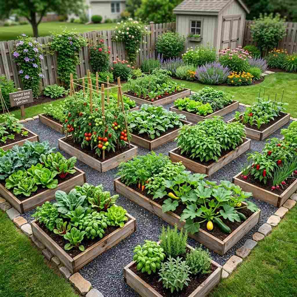 14 Outdoor Living Space Ideas That'll Make You Want to Move Outside 14 Raised Bed Vegetable Garden compressed
