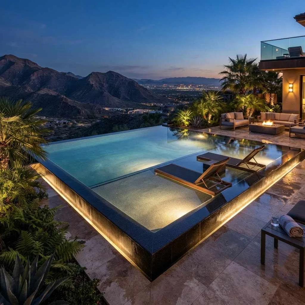 15 Luxury Backyard Design Ideas That'll Make Your Neighbors Jealous 2 Resort-Style Infinity Pool