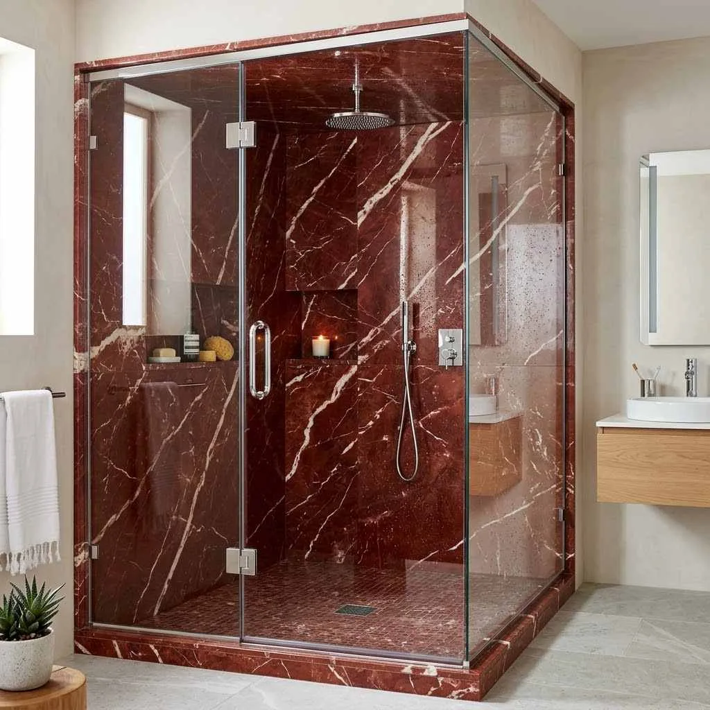 4. Rojo Alicante Shower Surround